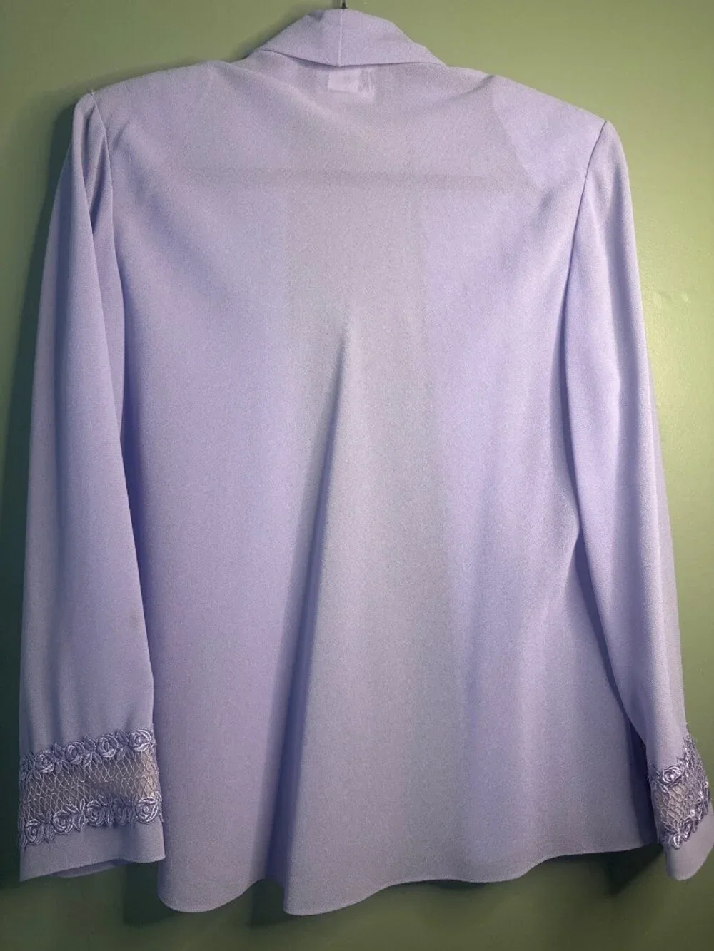 Vintage Ursula of Switzerland 12 Lavender Jacket Floral Lace Cuffs wedding guest